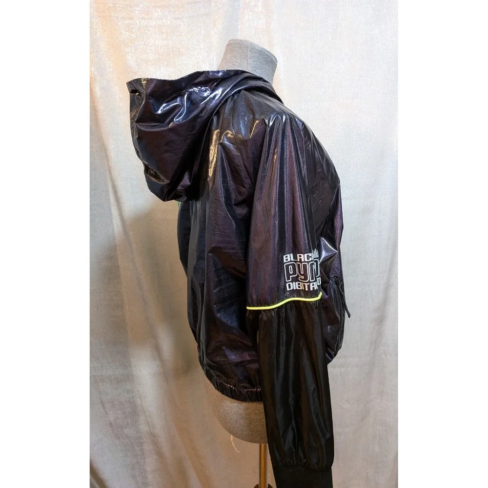 Black Pyramid XL Digital Audio Colorblock Green‎ Blue Jacket Streetwear Unisex